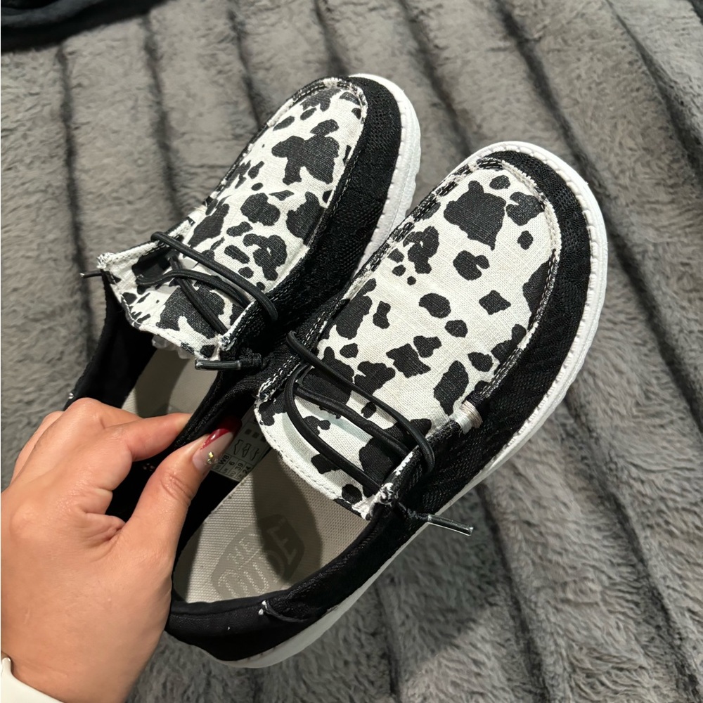 Hey Dude Black and White Athletic Shoes